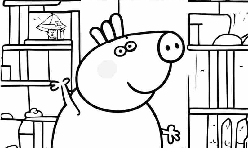 Kolorowanka do druku Świnka Peppa