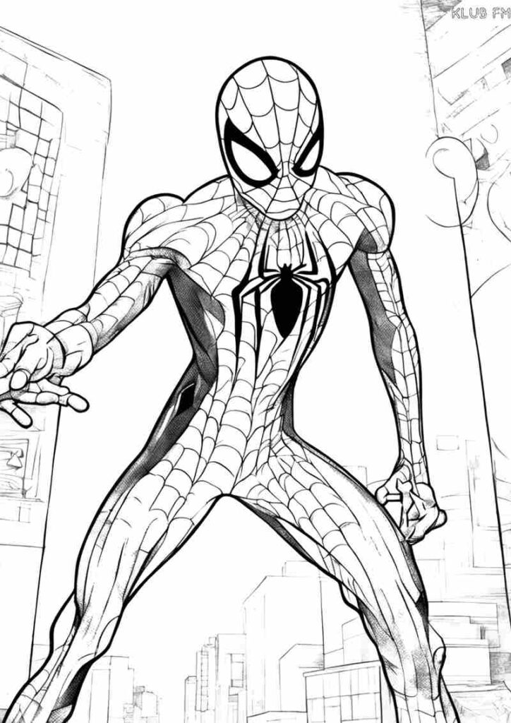 Spider-Man kolorowanka dla dzieci do druku